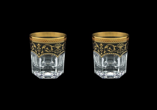Provenza B3 PEGB Whisky Glasses 185ml 2pcs in Flora´s Empire Golden Black Decor (26-526/2)