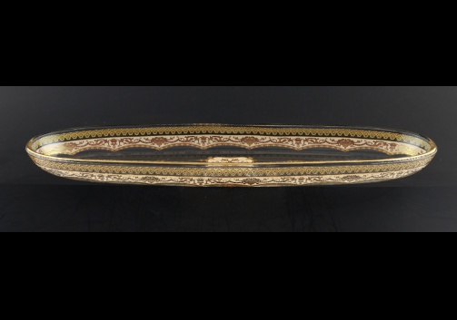 Fenice OT FELI Oval Tray 30x9,5cm 1pc in Flora´s Empire Golden Ivory Light D. (25-723/L)