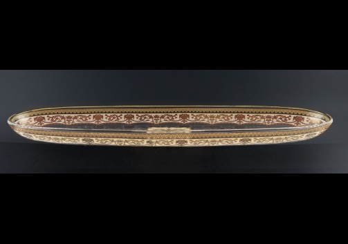 Fenice OT FELI Oval Tray 41x11,5cm 1pc in Flora´s Empire Golden Ivory Light D. (25-724/L)
