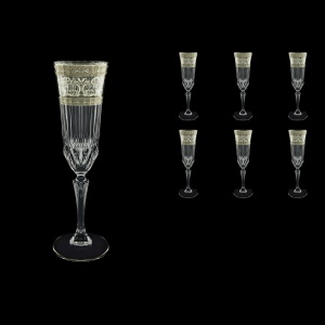 Adagio CFL AASK Champagne Flutes 180ml 6pcs in Allegro Platinum Light Decor (65-1/645/L)