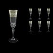 Adagio CFL AASK Champagne Flutes 180ml 6pcs in Allegro Platinum Light Decor (65-1/645/L)