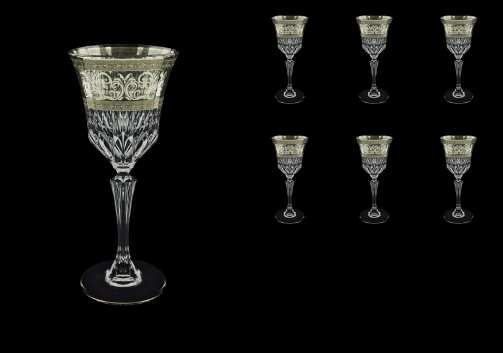 Adagio C3 AASK Wine Glasses 220ml 6pcs in Allegro Platinum Light Decor (65-1/643/L)