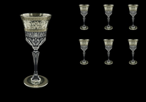 Adagio C3 AASK D Wine Glasses 220ml 6pcs in Allegro Platinum Light Decor+D (66-1/643/L)