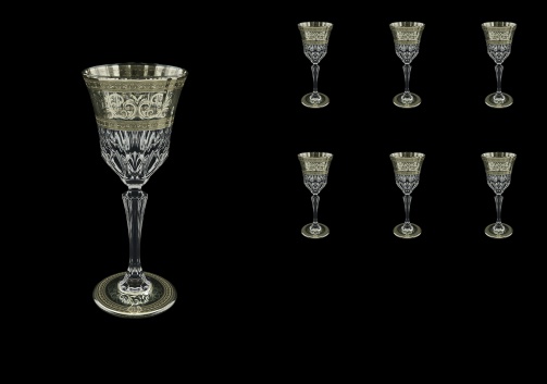 Adagio C4 AASK D Wine Glasses 150ml 6pcs in Allegro Platinum Light Decor+D (66-1/642/L)