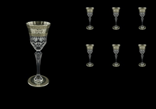 Adagio C5 AASK D Liqueur Glasses 80ml 6pcs in Allegro Platinum Light Decor+D (66-1/641/L)