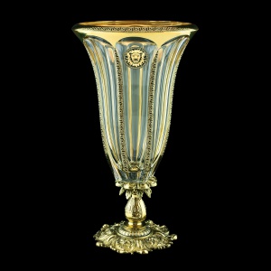 Panel VVZ PLGB B Vase 33cm 1pc in Antique&Leo Golden Black Decor (42-325/JJ02)