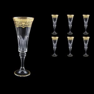 Wellington CFL WELK Champagne Flutes 180ml 6pcs in Flora´s Empire G. Crystal L. (20-759/L)