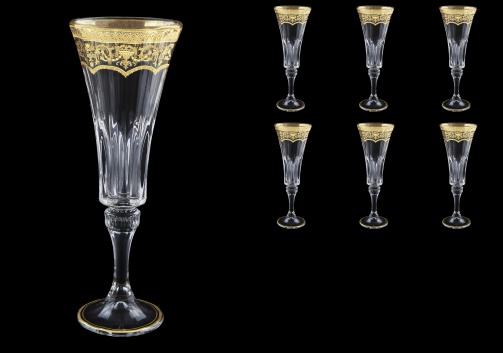 Wellington CFL WELK Champagne Flutes 180ml 6pcs in Flora´s Empire G. Crystal L. (20-759/L)