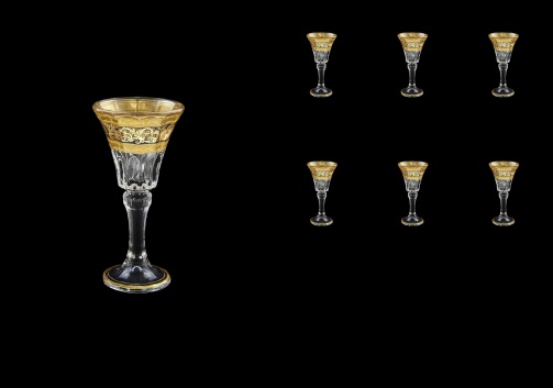 Wellington C5 WALK Liquere Glasses 49ml 6pcs in Allegro Golden Light Decor (65-760/L)