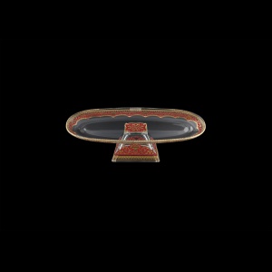 Fenice OTC FELR Oval Tray 30x9,5cm 1pc in Flora´s Empire Golden Red Light D. (22-621/L)
