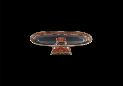 Fenice OTC FELR Oval Tray 30x9,5cm 1pc in Flora´s Empire Golden Red Light D. (22-621/L)