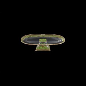 Fenice OTC FELG Oval Tray 30x9,5cm 1pc in Flora´s Empire Golden Green Light D. (24-621/L)