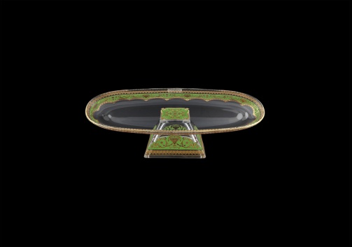 Fenice OTC FELG Oval Tray 30x9,5cm 1pc in Flora´s Empire Golden Green Light D. (24-621/L)