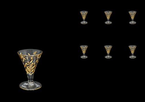 Laurus C55 LLG Liqueur Glasses 60ml 6pcs in Gold (1322)