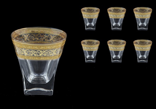 Fusion B2 FALK Whisky Glasses 270ml 6pcs in Allegro Golden Light Decor (65-780/L)