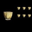 Arezzo B2 ACHG Whisky Glasses 320ml 6pcs in Chessboard Golden Decor (766)