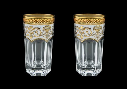 Provenza B0 PEGW Water Glasses 370ml 2pcs in Flora´s Empire Golden White Decor (21-525/2)