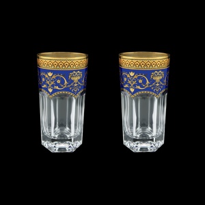 Provenza B0 PEGC Water Glasses 370ml 2pcs in Flora´s Empire Golden Blue Decor (23-525/2)