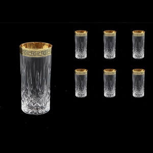 Opera B0 OMGB Water Glasses 350ml 6pcs in Lilit Golden Black Decor (31-237)