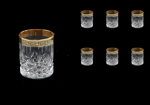 Opera B2 OMGB Whisky Glasses 300ml 6pcs in Lilit Golden Black Decor (31-236)