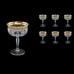 Opera CCH OMGB Champagne Bowl 240ml 6pcs in Lilit Golden Black Decor (31-156)