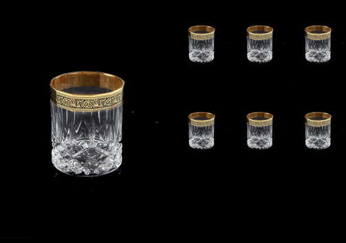 Opera B3 OMGB Whisky Glasses 210ml 6pcs in Lilit Golden Black Decor (31-157)