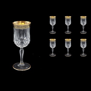 Opera C3 OMGB Wine Glasses 160ml 6pcs in Lilit Golden Black Decor (31-155)