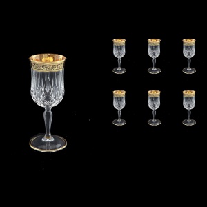 Opera C4 OMGB Wine Glasses 120ml 6pcs in Lilit Golden Black Decor (31-154)