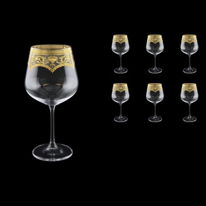 Strix CWR SELK Red Wine Glasses in Flora´s Empire Golden Crystal L 600ml, 6pcs (20-2216/L)