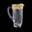 Bohemia Quadro J QEGI Jug 1100ml 1pc in Flora´s Empire Gold. Ivory D. (25-340)