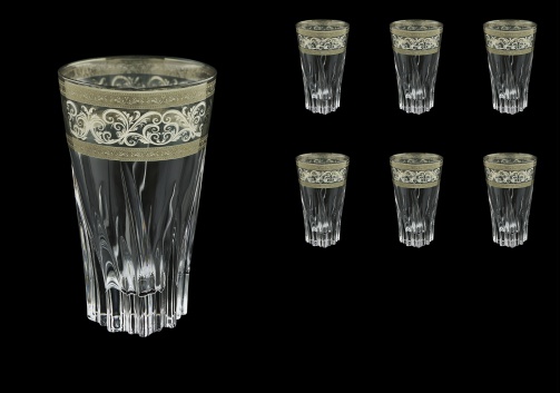 Fluente B0 FASK Water Glasses 400ml 6pcs in Allegro Platinum Light Decor (65-1/754/L)