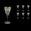 Fluente C3 FASK D Wine Glasses 265ml 6pcs in Allegro Platinum Light Decor+D (66-1/749/L)