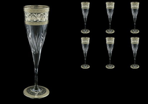 Fluente CFL FALK D Champagne Flutes 190ml 6pcs in Allegro Platinum Light D.+D (66-1/751/L)
