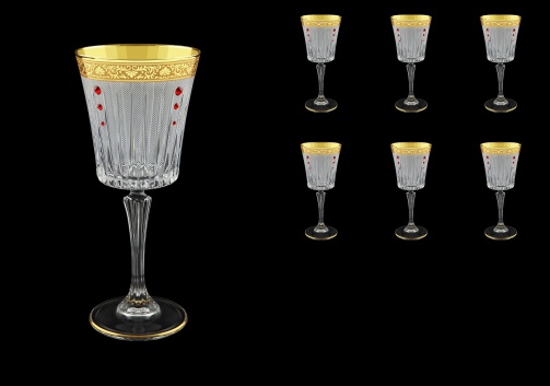 Timeless C2 TNGC SKLI Wine Glasses 298ml 6pcs in Romance Golden Classic+SKLI (33-130/bKLI)