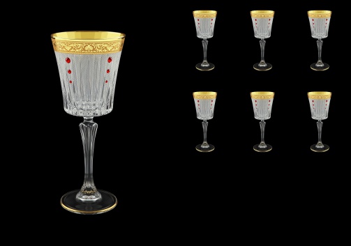 Timeless C3 TNGC SKLI Wine Glasses 227ml 6pcs in Romance Golden Cl. D.+SKLI (33-129/bKLI)