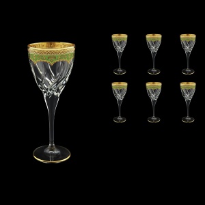 Trix C2 TEGG Wine Glasses 240ml 6pcs in Flora´s Empire Golden Green Decor (24-563)