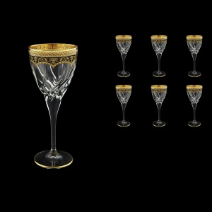 Trix C2 TEGB Wine Glasses 240ml 6pcs in Flora´s Empire Golden Black Decor (26-563)