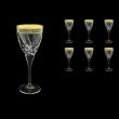 Trix C2 TMGB Wine Glasses 240ml 6pcs in Lilit Golden Black Decor (31-809)