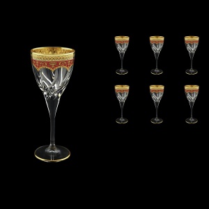 Trix C3 TEGR Wine Glasses 180ml 6pcs in Flora´s Empire Golden Red Decor (22-562)