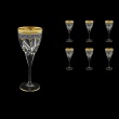 Trix C3 TEGC Wine Glasses 180ml 6pcs in Flora´s Empire Golden Blue Decor (23-562)