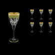 Trix C3 TEGG Wine Glasses 180ml 6pcs in Flora´s Empire Golden Green Decor (24-562)