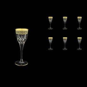 Trix C5 TMGB Liqueur Glasses 70ml 6pcs in Lilit Golden Black Decor (31-807)