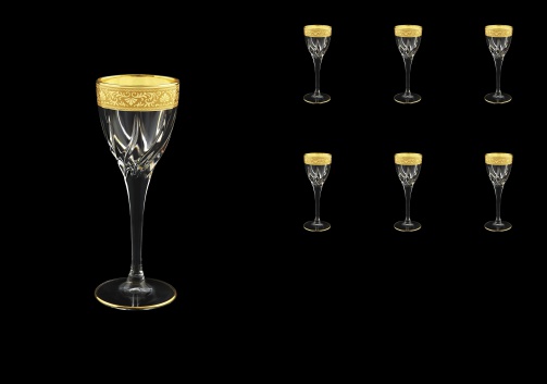 Trix C5 TNGC Liqueur Glasses 70ml 6pcs in Romance Golden Classic Decor (33-807)