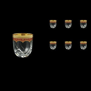 Trix B3 TEGR Whisky Glasses 290ml 6pcs in Flora´s Empire Golden Red Decor (22-565)