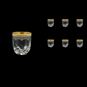 Trix B3 TEGC Whisky Glasses 290ml 6pcs in Flora´s Empire Golden Blue Decor (23-565)