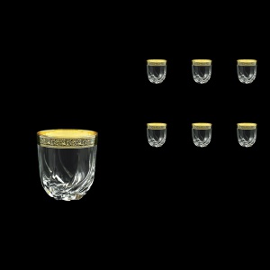 Trix B3 TMGB Whisky Glasses 290ml 6pcs in Lilit Golden Black Decor (31-811)