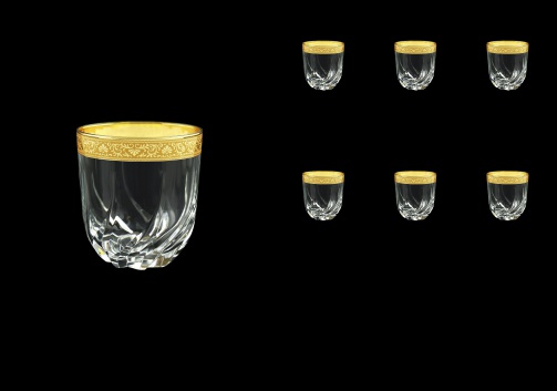 Trix B3 TNGC Whisky Glasses 290ml 6pcs in Romance Golden Classic Decor (33-811)