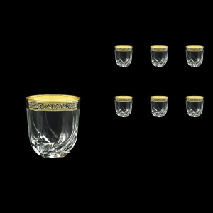 Trix B2 TMGB Whisky Glasses 400ml 6pcs in Lilit Golden Black Decor (31-812)