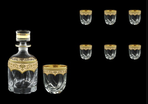 Trix Set WD+B2 TEGI Whisky Set 800ml+6x400ml in Flora´s Empire Gold. Ivory D. (25-569/566)