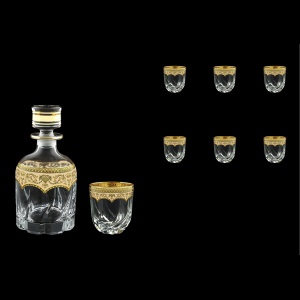 Trix Set WD+B3 TEGI Whisky Set 800ml+6x290ml in Flora´s Empire Gold. Ivory D. (25-569/565)